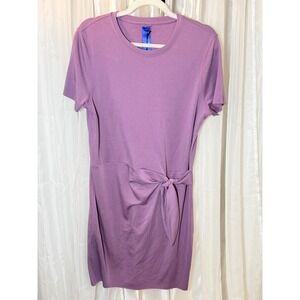 Kit and Ace Tie Dress Womens Size M Grape Purple Brushed French Terry KWD10069